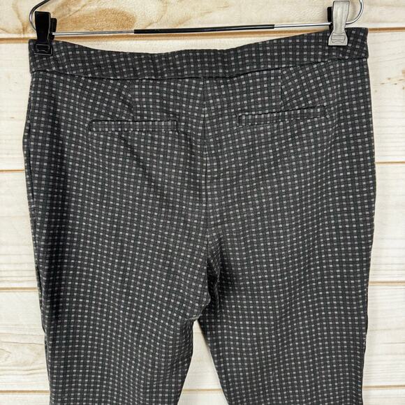 Time And Tru Black & Gray Plaid Stretch Ponte Pants Size 14 - Picture 5 of 8